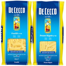 데 체코 펜네 리가테 500g x 3팩&푸실리 3팩 De Cecco Penne Rigate 3 & Fusilli, 6개