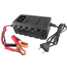 전기차충전기 자동차 LCD 디스플레이 지능형 납산 배터리 전원 충전기 12v/20A 전기 오토바이 리튬 충전, EU Plug