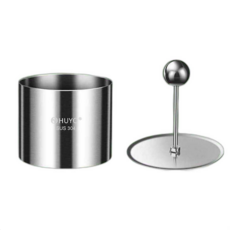 urkoteer밥버거틀 스테인레스 금형 도시락 주먹밥 메이커 몰드, (6cm + 누름판), 1개