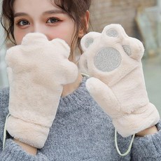 어린이겨울고양이발바닥장갑