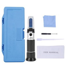 Yieryi 100 브랜드 알코올 맥아즙 비중력 굴절계 맥주 과일 주스 와인 설탕 시험계 0 40 브릭스 0 25, 1개