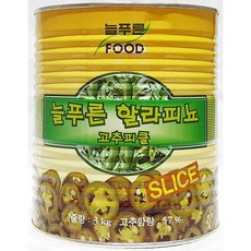 대용량 할라피뇨 캔 3kg 업소용 고추피클 통조림, 6개