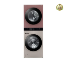 LG전자 트롬 워시타워 오브제 컬렉션 W16RD 세탁기 24kg + 건조기 16kg 방문설치, 네이처 클레이 브라운 + 네이처 레드우드