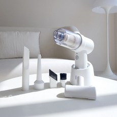 호브로 무선 미니 청소기 스탠드 거치대 핸디 소형 애견 원룸 머리카락 자동차 에어건 2in1청소기 다양한청소 노즐 강력한파워 먼지청소 캠핑매트 저렴한 가성비 청소기 정품 국내인증