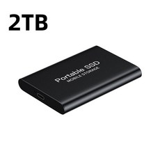 고속 하드 포터블 외장 드라이브 모바일 2TB 1TB 외부 스토리지 컴퓨터, 고속하드 블랙 2T