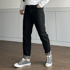 우모르 밴딩 슬림일자 빅사이즈 스판 청바지 M-4XL