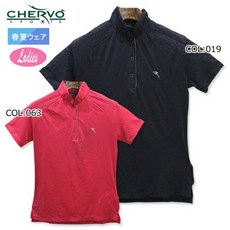 CHERVO 쉘보 032-29841 레이디스 반소매 버튼 셔츠 골프 웨어 스포츠 웨어 PROD112664691