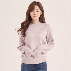 로엠 베이직 알파카 블랜드 반넥 니트 RMKAA4VR02