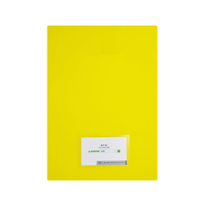 파스텔 칼라 명함홀더 L자 파일 고급형 클리어화일 40개팩, 명함홀더 (노랑), 40매
