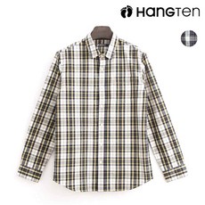 행텐 행텐 남성 체크 샴브레이 셔츠-BI6L072064324
