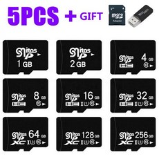 태블릿 PC용 마이크로 TF 플래시 SD 카드 클래스 10 128 256GB 512GB 32GB 64GB 16G 8G 4GB 2GB 1GB 메모리 5 개, 04 1GB-C6X5PCS, 5개