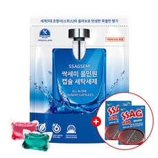 쉬싹 싹세미 올인원 캡슐 세탁세제 (싹세미 2개 증정) 5팩 30개입