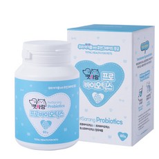 더원코리아 강아지 새끼 고양이 유기견 유기묘 노령 유산균 설사 변비 장건강영양제 펫사랑프로바이오틱스 90g, 소화기능 개선, 1개