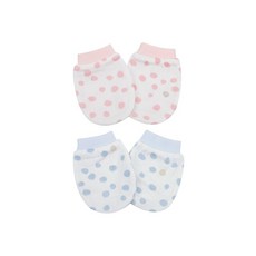 [앙팡스 괴정 nc점] 압소바 밀키 뱀부 손싸개 (핑크 블루) AVD11203 신생아 남자아기 남아 여자아기 여아 도트 손싸개 발싸개 양말 장갑 아기 1개월 출산 용품 선물