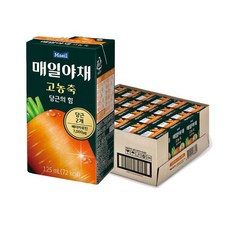 매일유업 매일야채 고농축 당근의힘 125ML 24팩, 24개, 0.125l