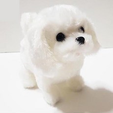 UB toy 움직이는 강아지 인형, 1개, 리트리버 화이트, 16cm