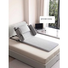 NAM CAPTAIN 전동침대 노인용 환자용전동매트 무설치3세대, 75cm 회색 짧은 접이 팔걸이