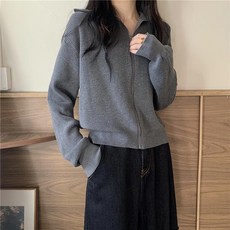 자켓 재킷 점퍼 아우터 여성 남성 데님 G023 3컬러 니트 크롭 집업