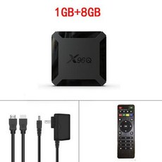 부속품 HD 코어 안드로이드 H313 4K 10.0 셋톱 TV 16GB 올위너 2.4G 미디어 쿼드 플레이어 X96Q 스마트 와이파이 박스 2GB, 1) 미국 플러그 - 1G 8G TV Box - 미디어박스hd