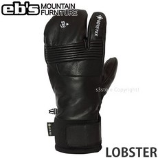 스키 보드 장갑 23 - 24에비스로브스타 ebs LOBSTER 그 로브 스노보드 트리거미트 고어텍스 눈BOARD GLOVE 2024 컬러 Black