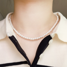 241300122골든듀벨루스뉴(7.5mm)진주목걸이