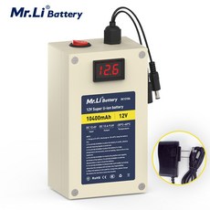 12V 10Ah 리튬 이온 충전식 배터리 팩 내장 BMS 가전 제품 어군 탐지기 용 LED 조명 126V 1A 충전기 포함, 1개