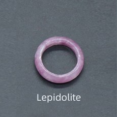 애완돌 선물 18 스톤 소녀 원석 힐링 여성 레이키 링 링 내부 에너지 직경 20mm 밴드 서클 부드러운 크리스탈 천연 라운드 도넛, 1Pc Lepidolite
