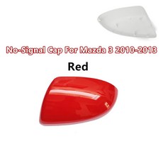 레드 좌측 운전자 우측 조수석 사이드 미러 커버 미러 프레임 트림 NoSignal Cap For Mazda 3 2010 2011 2012 2013, Right Passenger side, 1개