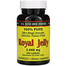 Y.S. Eco Bee Farms 로열 젤리 2 000 mg 35 캡슐
