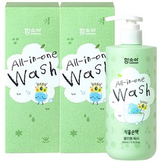 함소아 식물순액 올인원 워시, 2개, 330ml