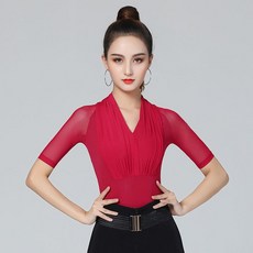 해외 라틴 밸리 줌바 댄스 라틴댄스 저고리 여 모던댄스 트레이닝복 전문 점프슈트 내셔널 댄스복, 04.XL