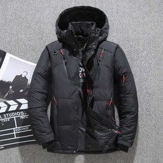 대장급 패딩 고어텍스 구대직남 대장 외투 롱패딩, 검은색 2XL, 1개