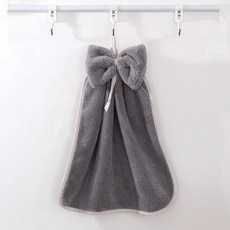 천 행주 산호 매달려 욕실 주방 닦아 리본매듭 도구 키친크로스 타올 타월 핸드 흡수성 귀여운 벨벳 수건 청소 부드러운, A, 1개