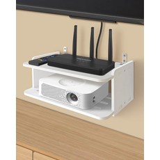 벽 마운트용 프로젝터 선반 플로팅 프로젝터 스탠드 벽 마운트 라우터 선반 Xbox 시리즈 S/X PS5 PS4용 벽 프로젝터 선반 화이트 프로젝터 홀더 TV 게임 벽, 벽 마운트용 프로젝터 선반, 플로팅 프로젝터 스탠드,
