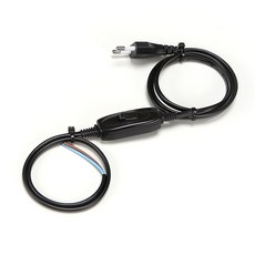 파워코드 브레트 중간스위치 0.75 x 2C 1.5M 흑색, 1개
