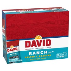 DAVID Seeds 솔티드 앤 로스티드 랜치 해바라기씨 46g 12팩, 12개