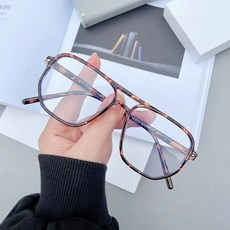 SHAUNA TR90 패션 더블 브리지 리벳 여성 스퀘어 선글라스 레트로 안티 블루 라이트 광학 안경 프레임