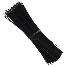 pvc 빵끈 철사 끈 길이 20cm 폭 1.8mm 100p 한묶음, 철끈:검정