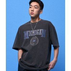 트래블 미시간 울버린 피그먼트 반팔티 블랙 차콜