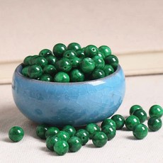 others 명 품 말 린 청 철 룡 산 주 둥 근 구슬 미얀마 A 천연 에메랄드 DIY 악세사리 액세서리 팔찌 목걸이 SN3142 정선 10mm / (50 개)