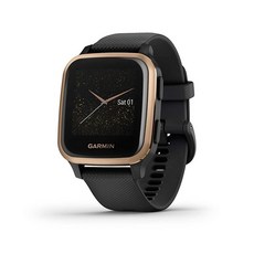 Garmin 베뉴 Sq GPS 스마트 워치 라이트 골드&화이트 밝은 터치스크린 디스플레이 최대 6일 지속 배터리 (010-02427-00)가민, Venu Sq Music, Black and Rose Gold