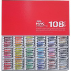 HWC 홀베인 과슈 투명수채화물감 108색 세트 w422 5ml