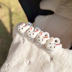 유모차 담요 블랭킷 고정 토끼 집게 클립 1개 [래빗 다용도 이불 밀림 방지 플라스틱 유모차용품 찝게], 화이트