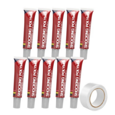 쇼킹폴리머 다용도 초강력 접착제 15g, 1세트(본품 10개 + 고정형 테이프 10m 1개)