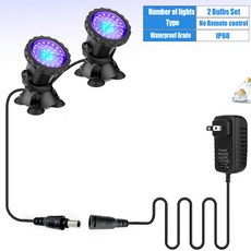 수영장 LED 스포트 수족관 키 방수 라이트 40 수중 연못용 리모컨 조명 RGB IP68 블루투스