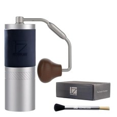 1Zpresso J 수동 커피 그라인더 실버 용량 35g 조립 스테인리스 스틸 원뿔형 버 숫자 내부 조절 가능한 설정 150956, 1Zpresso J 수동 커피 그라인더 실버 용량 35, 1개
