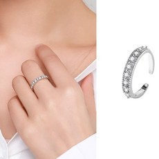 나만의 심플 로얄 큐빅 링 S925 반지 오픈조절가능 반지