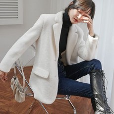 여성 롱코트 밍크 자켓 반코트 숏코트 a라인코트 결혼하객룩 졸업식 복장 화이트 블랙