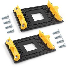 AMD B350 X370용 나사 8개가 있는 2Pcs Black AM4 CPU 히트싱크 브래킷, Black+Yellow - am4cpu