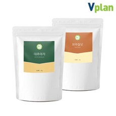 브이플랜 말린 건 대추야자 1kg+브라질 너트 넛 1kg, 1개